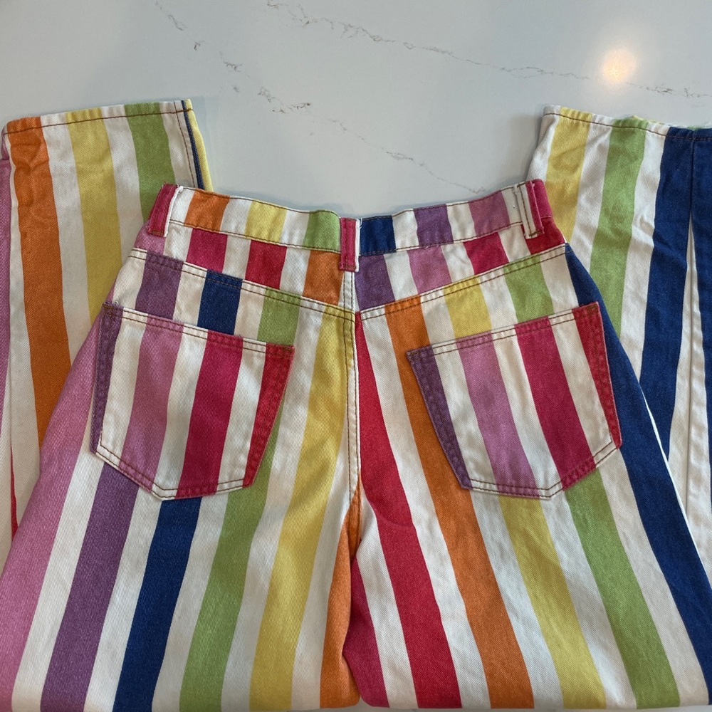 Farm Rio Rainbow Striped Pants